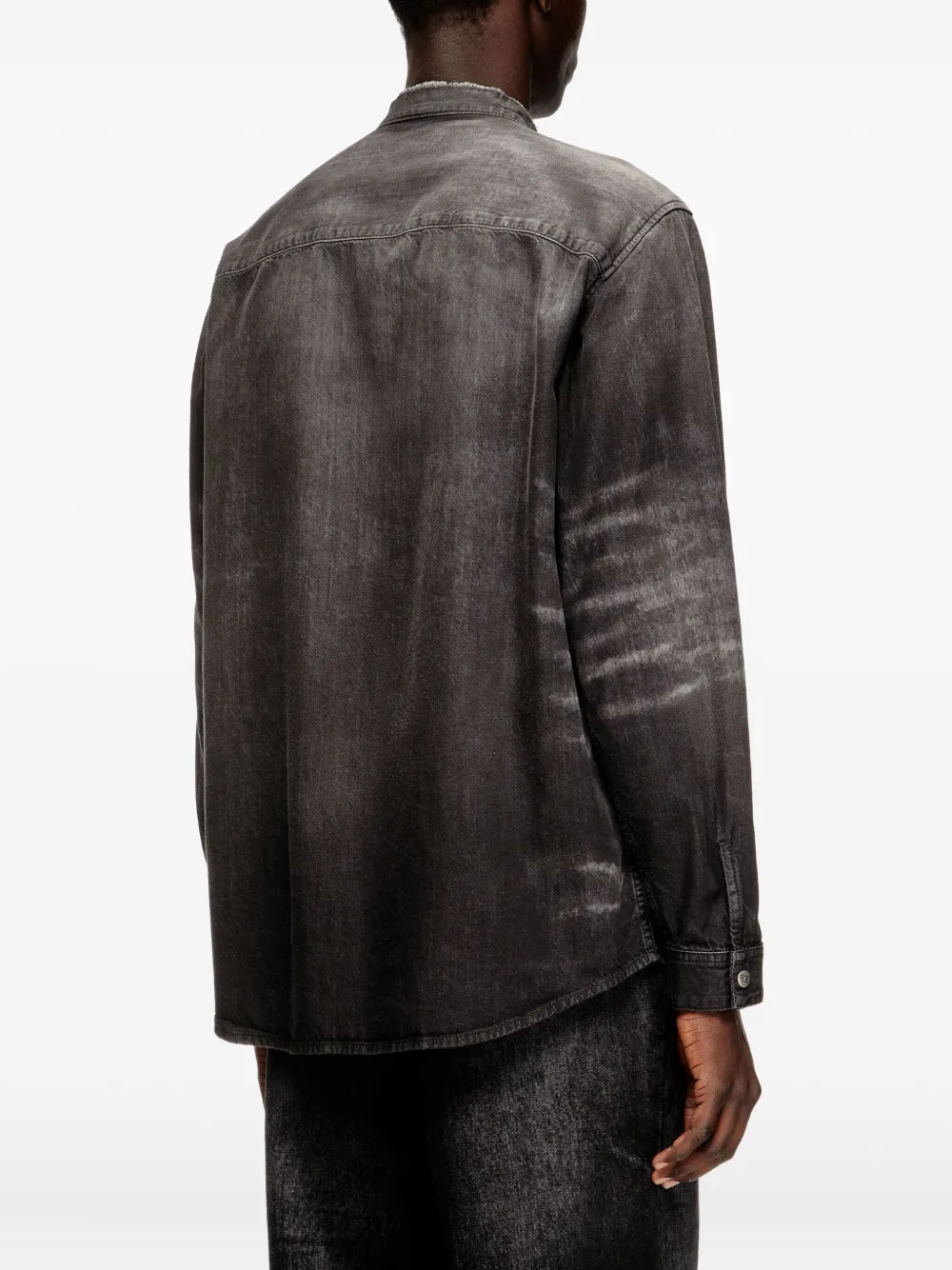 Diesel Honeycomb denim overhemd Zwart