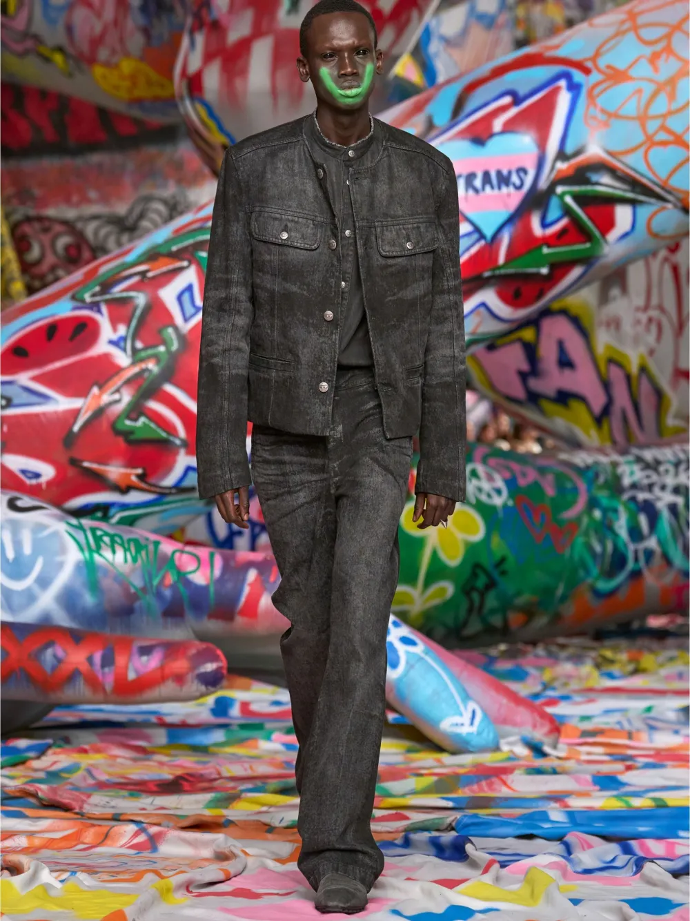 Diesel Honeycomb denim overhemd Zwart