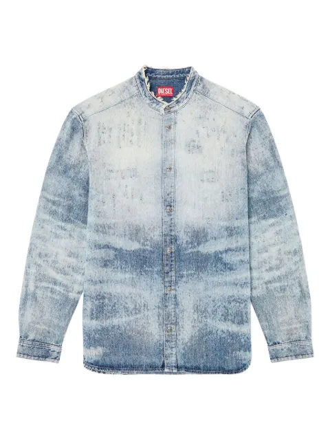 Diesel mandarin-collar denim shirt