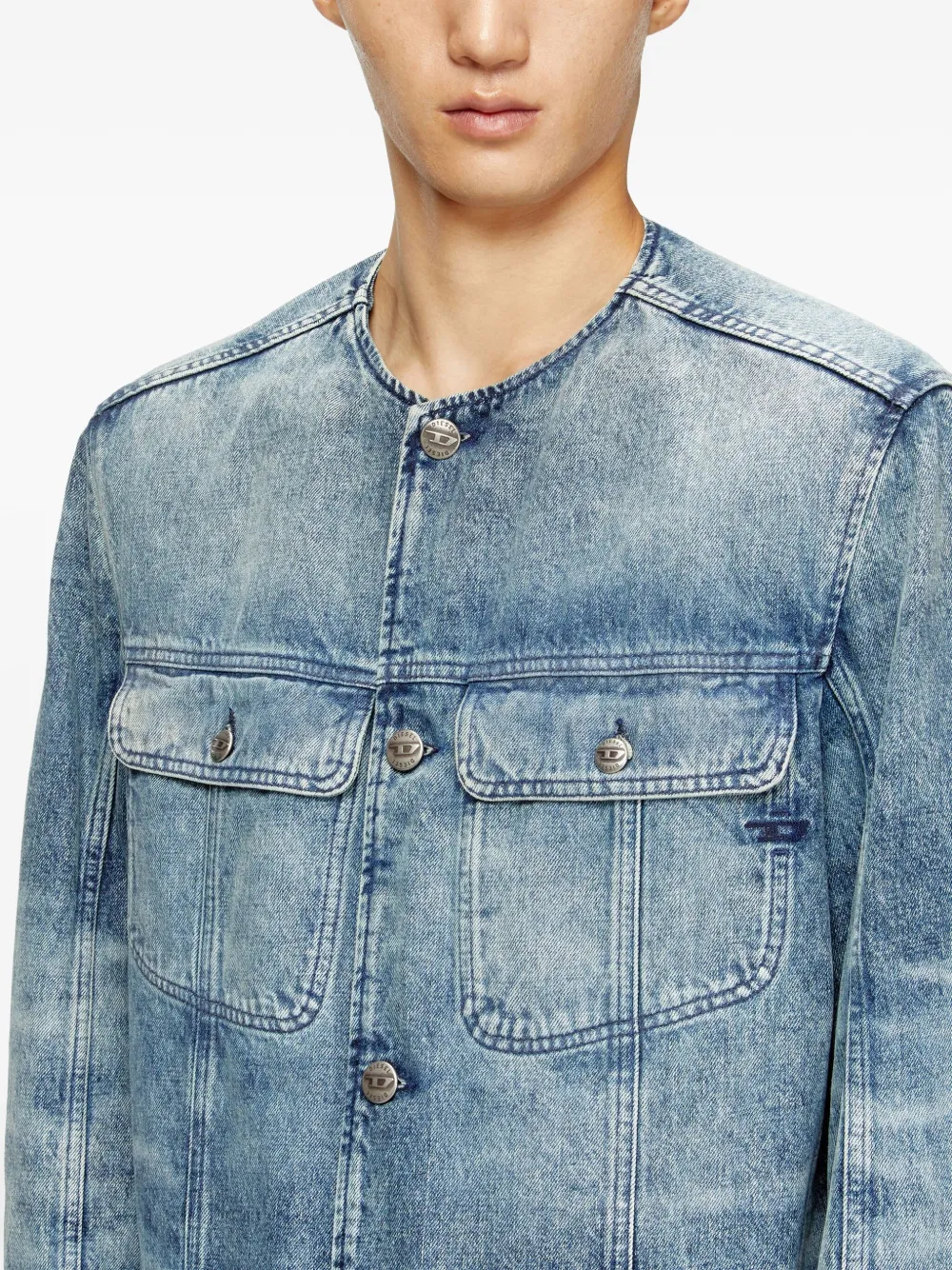 Diesel D-Aberd denim jack Blauw
