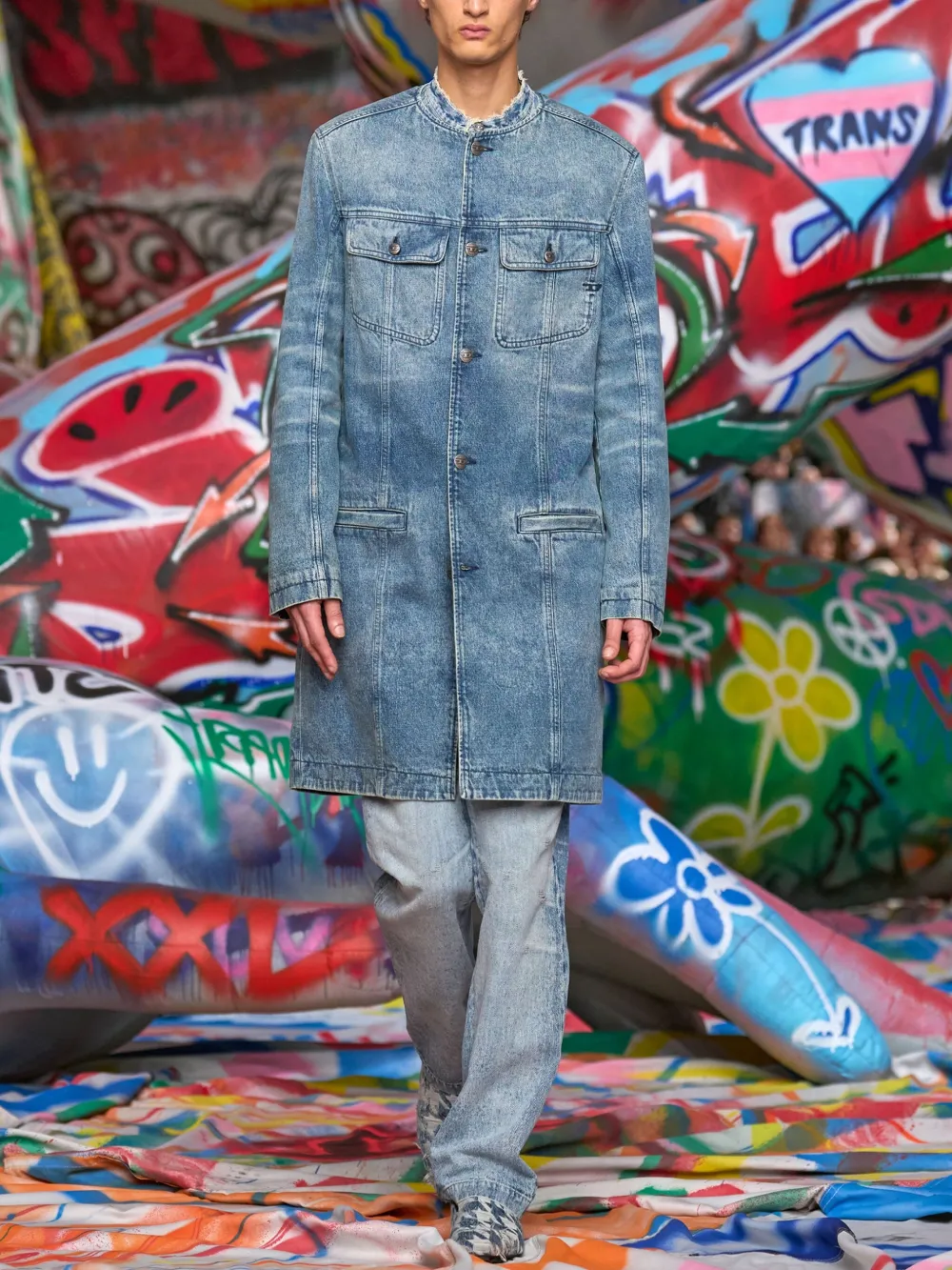 Diesel D-Aberd denim jack Blauw