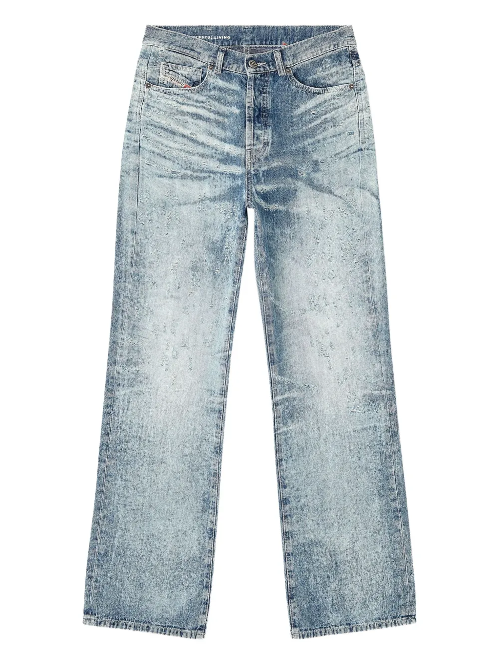 Diesel 1971 D-Sent acid-wash distressed jeans | Blue | Image 1