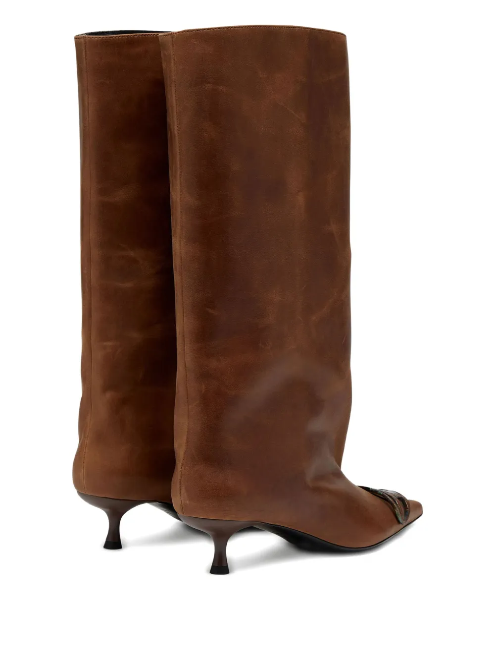 Diesel 39mm Venus leather knee-high boots Brown