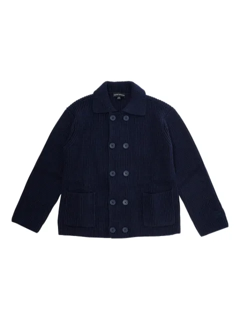 Emporio Armani Kids long-sleeved ribbed cardigan