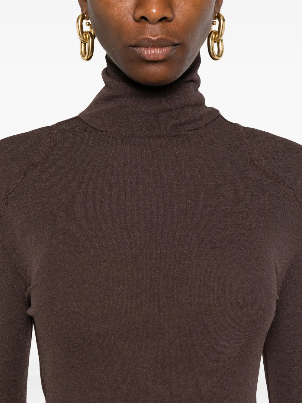 Nanushka Top met col Bruin