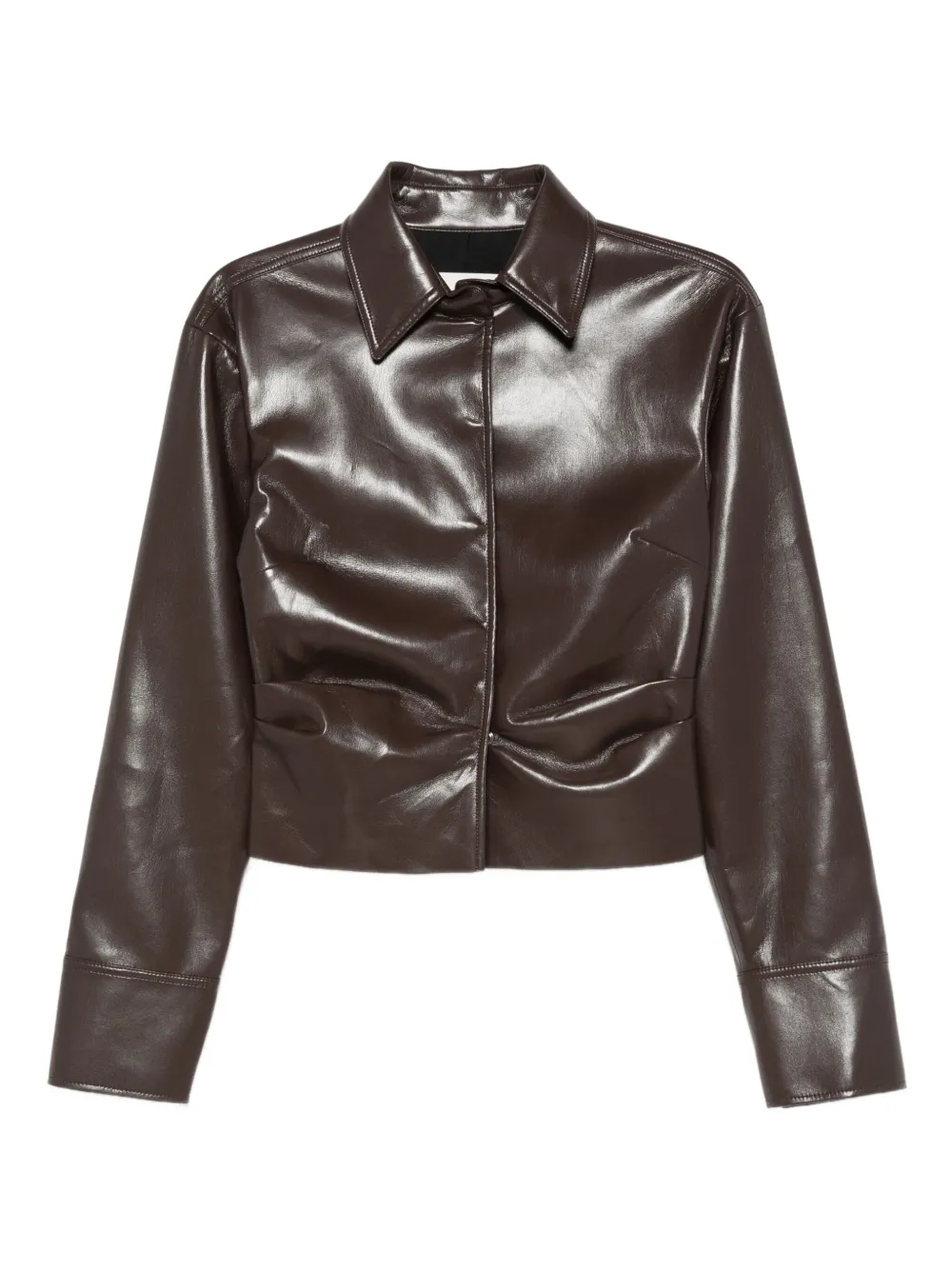 Nanushka Tailliertes Hemd mit gespreiztem Saum - Braun