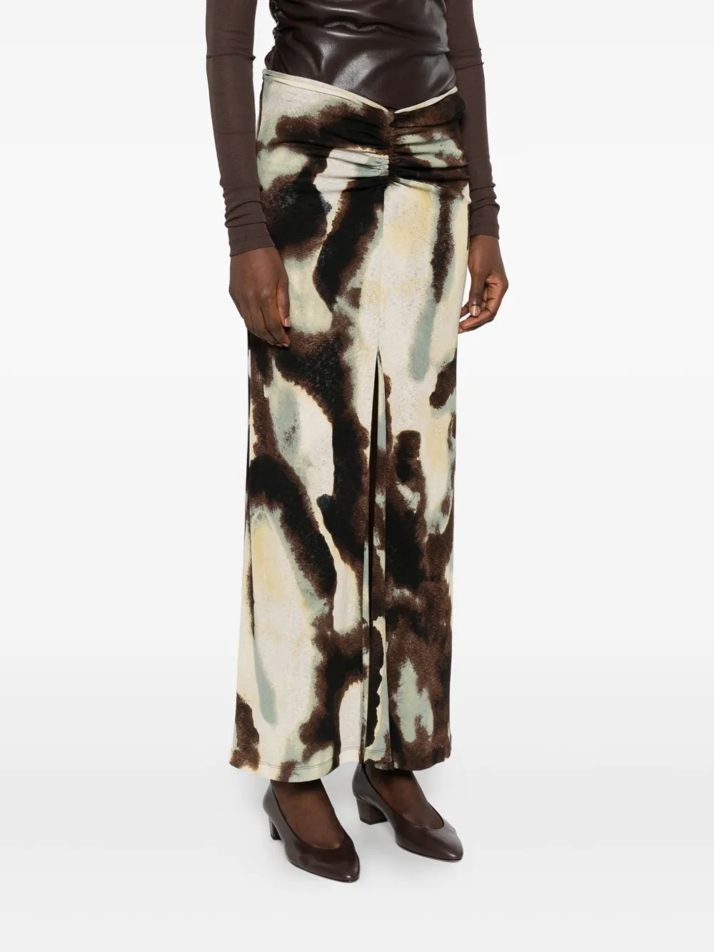 Nanushka Rok met trekkoord en ruches Groen