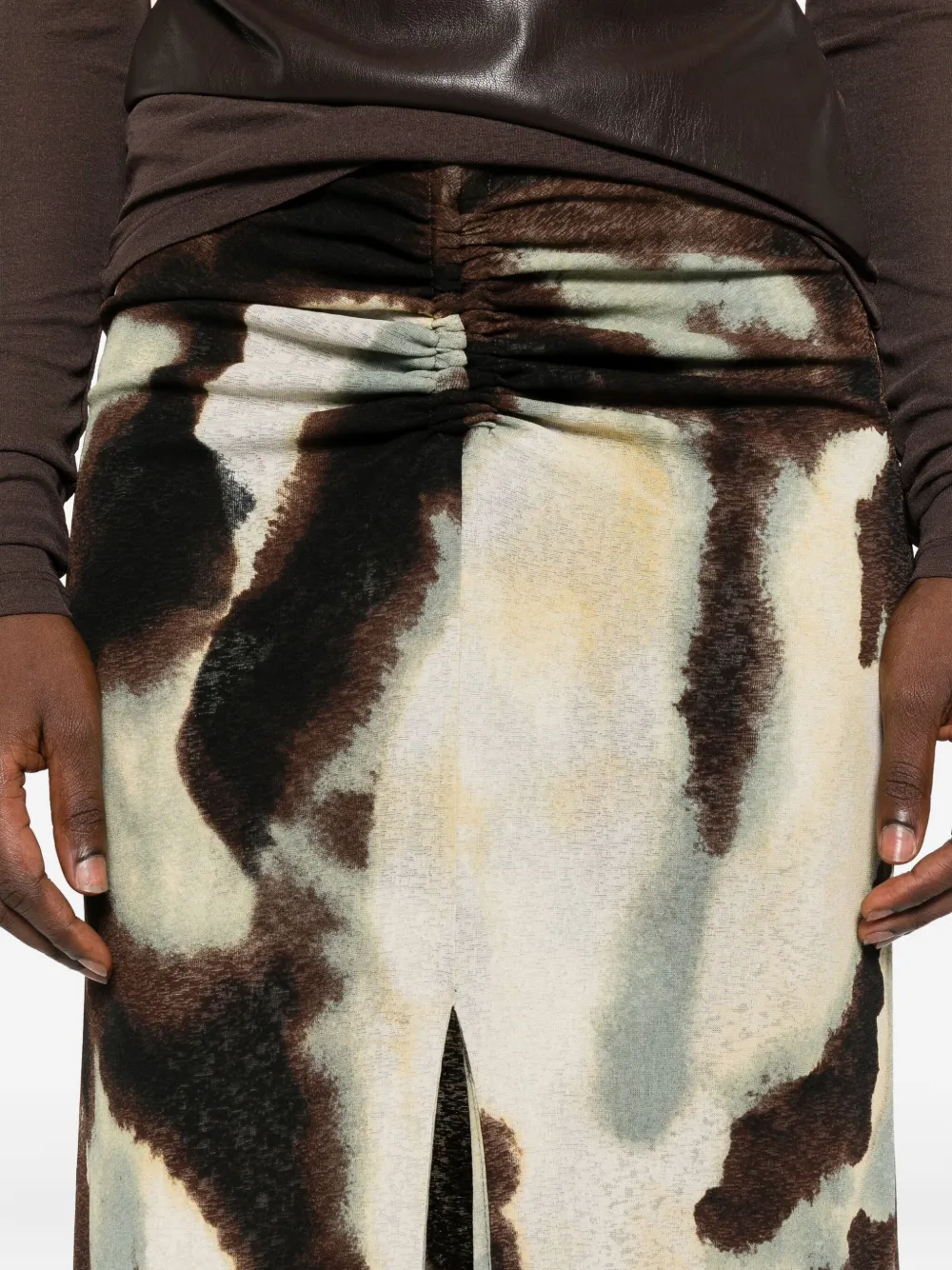 Nanushka Rok met trekkoord en ruches Groen