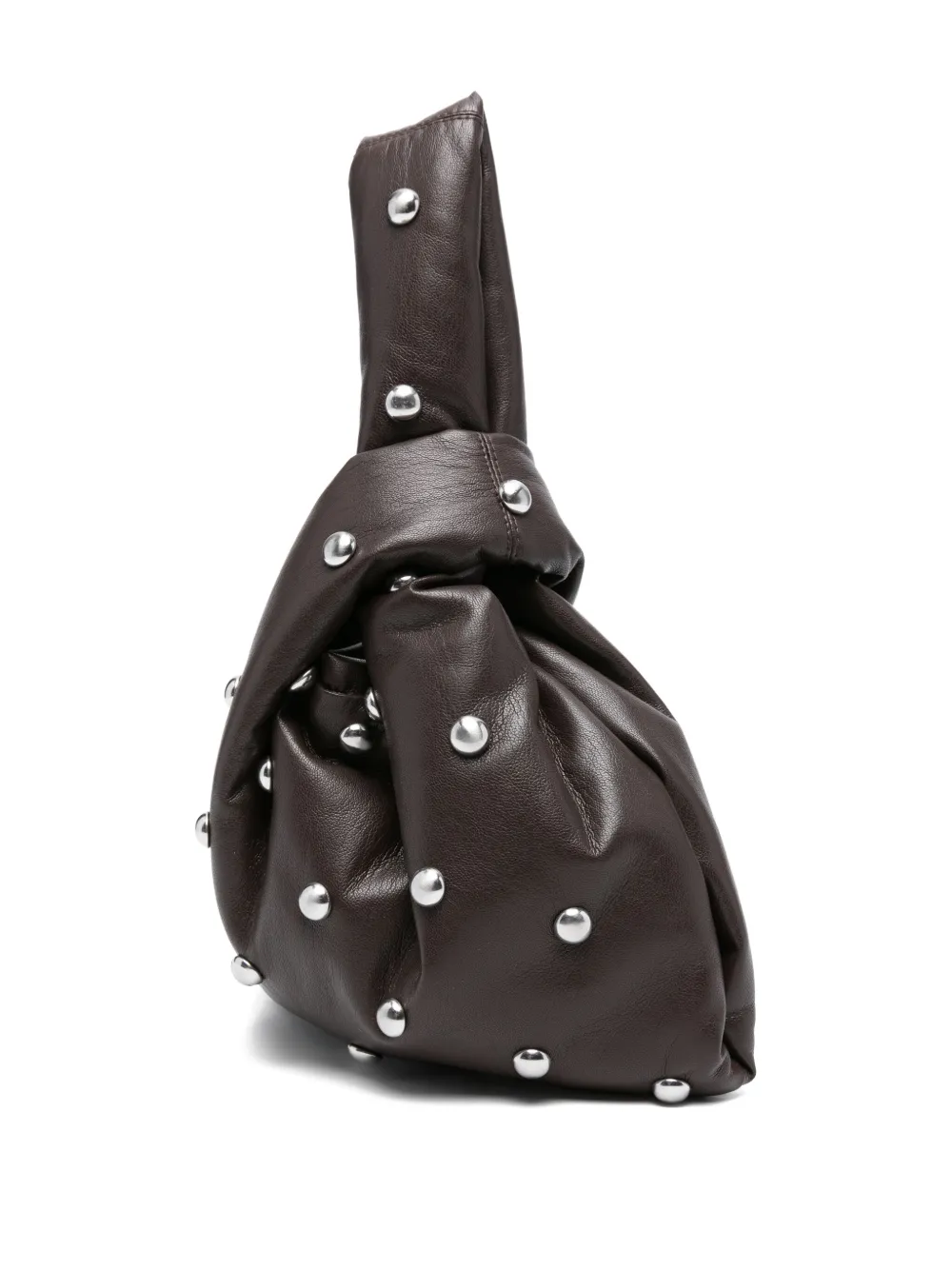 Nanushka Kleine geknoopte clutch - Bruin