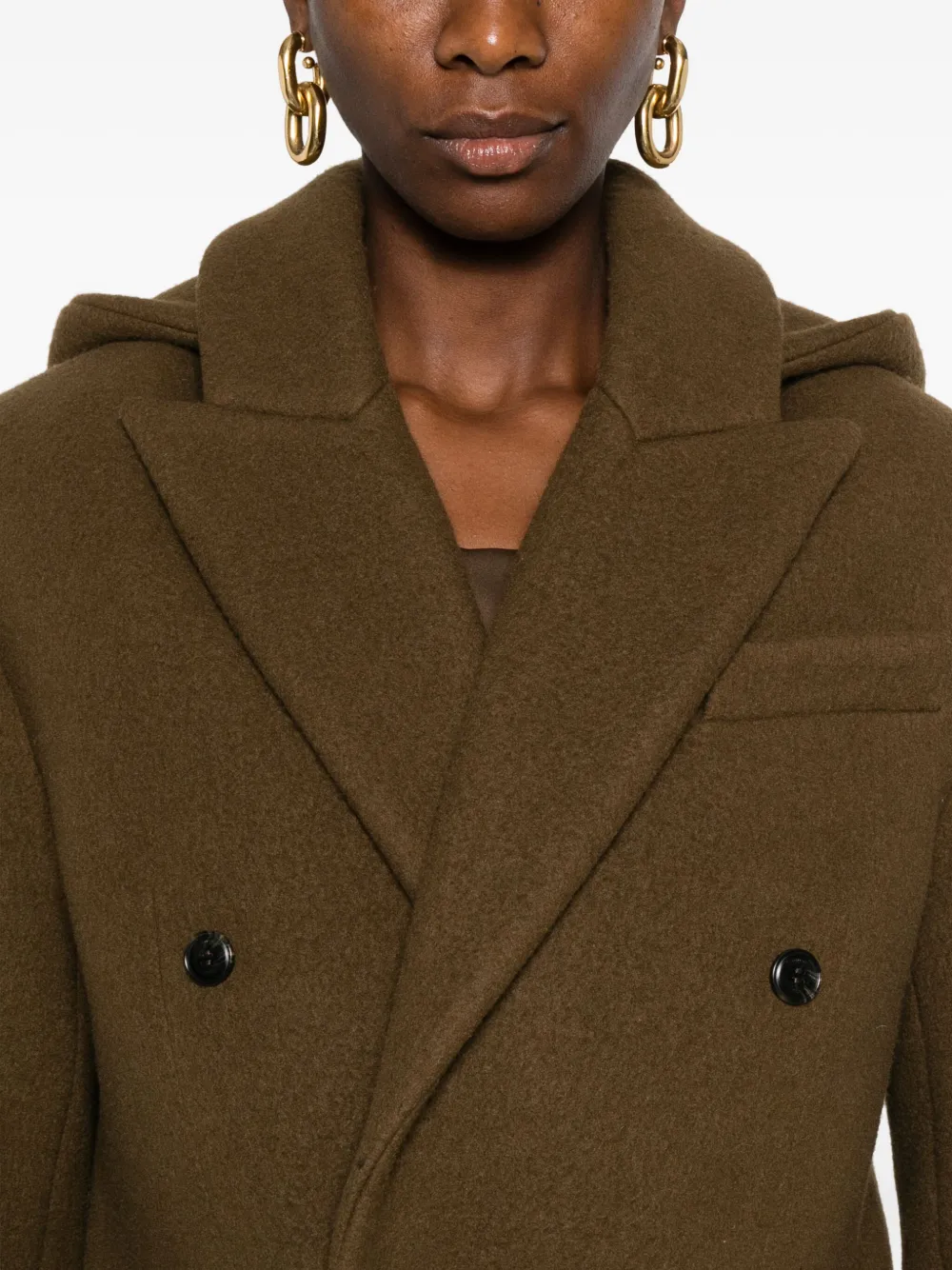 Nanushka Jas met dubbele rij knopen Bruin