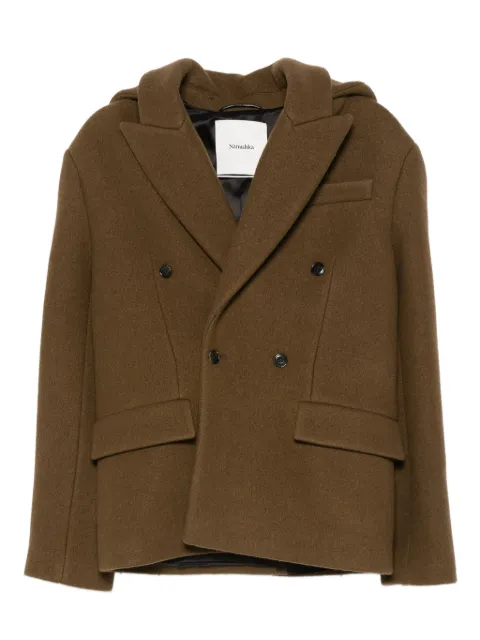 Nanushka abrigo con doble botonadura