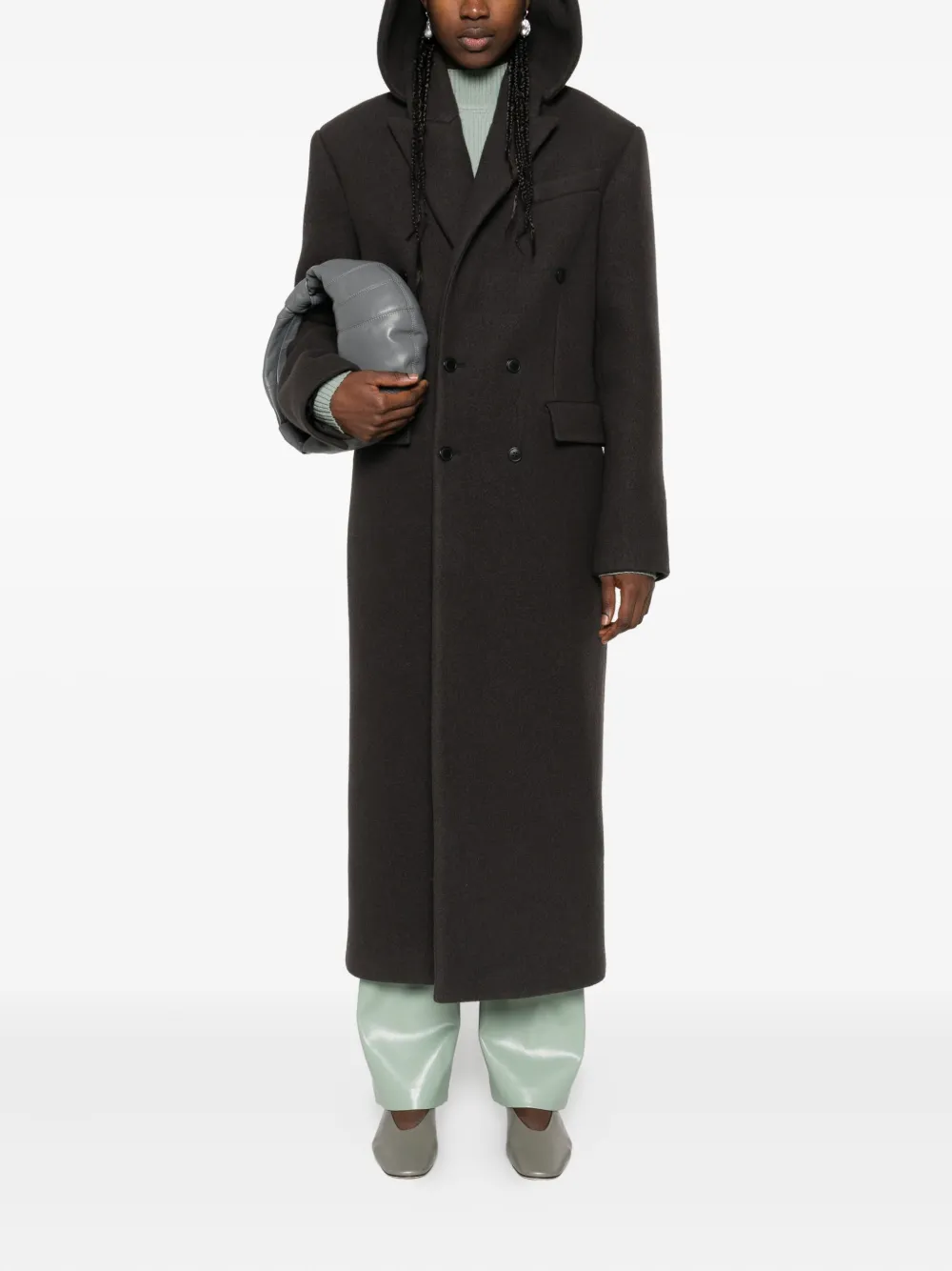 Nanushka Casaco com abotoamento duplo e capuz | Casaco de abotoamento duplo | Image 2