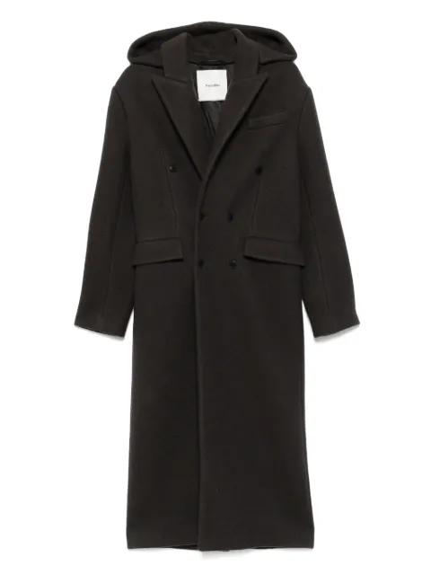 Nanushka Casaco com abotoamento duplo e capuz