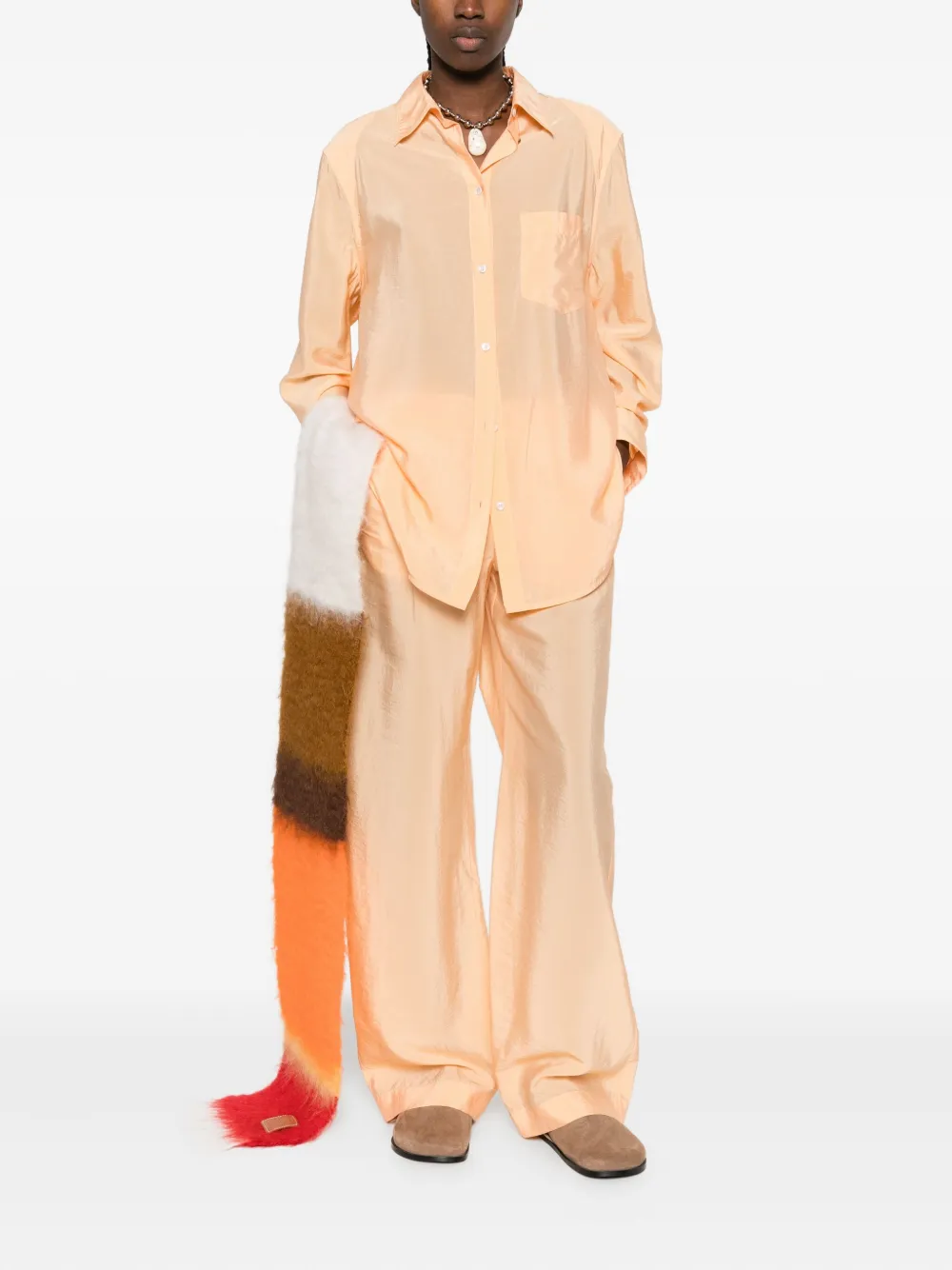 Nanushka Broek met elastische taille - Oranje