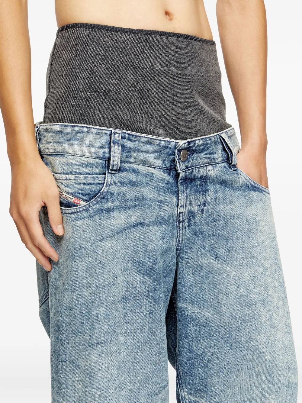 Diesel D-Eni jeans met vijf zakken Blauw