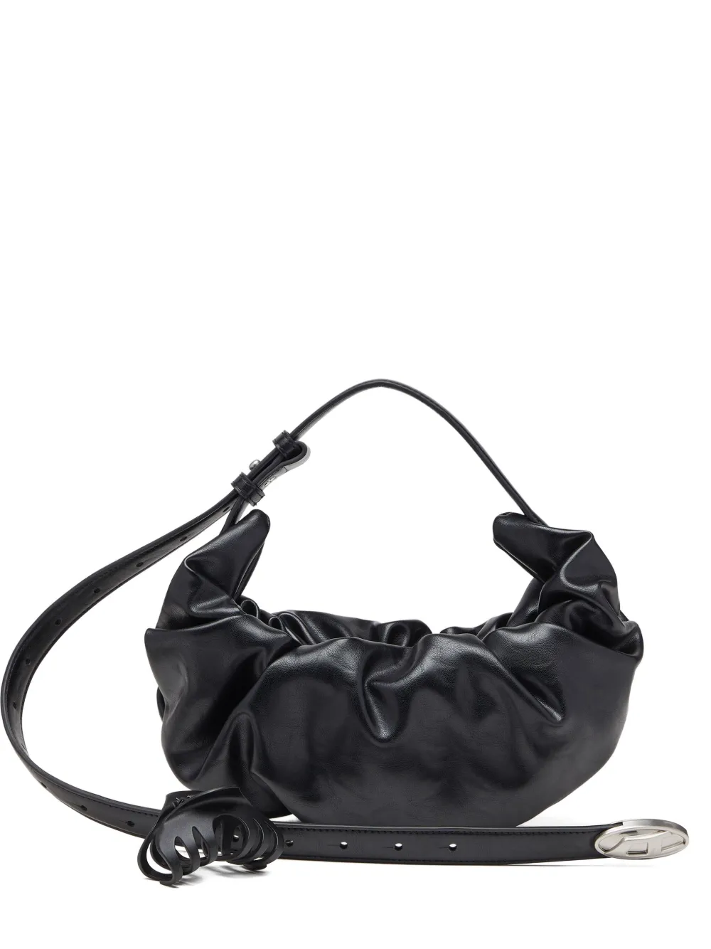 Diesel small Grab-D scrunched shoulder bag | Black | Image 1