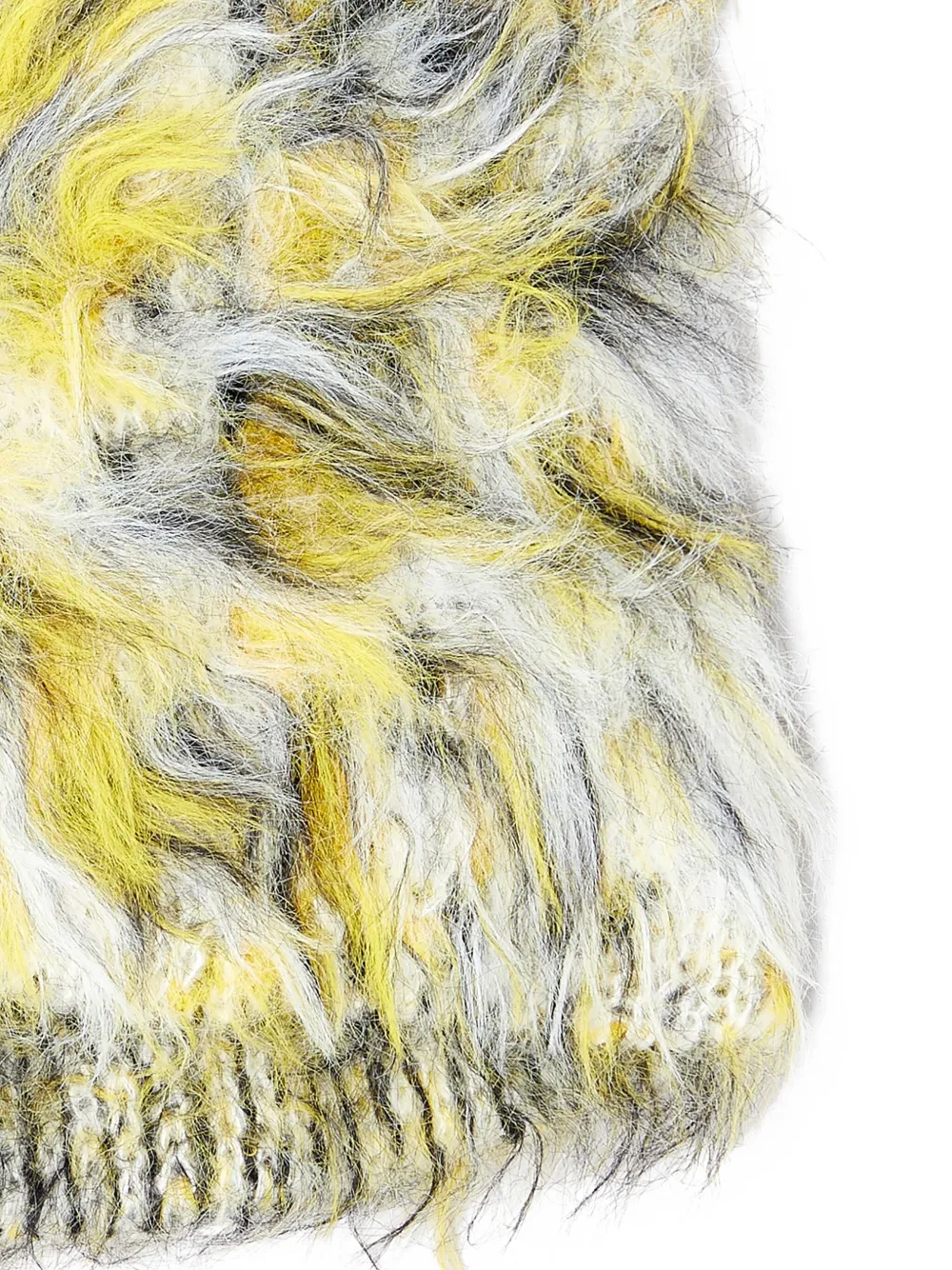 Diesel Fur-texture Neck Warmer In Yellow