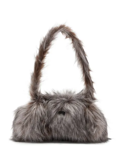 Diesel faux-fur top-handle shoulder bag