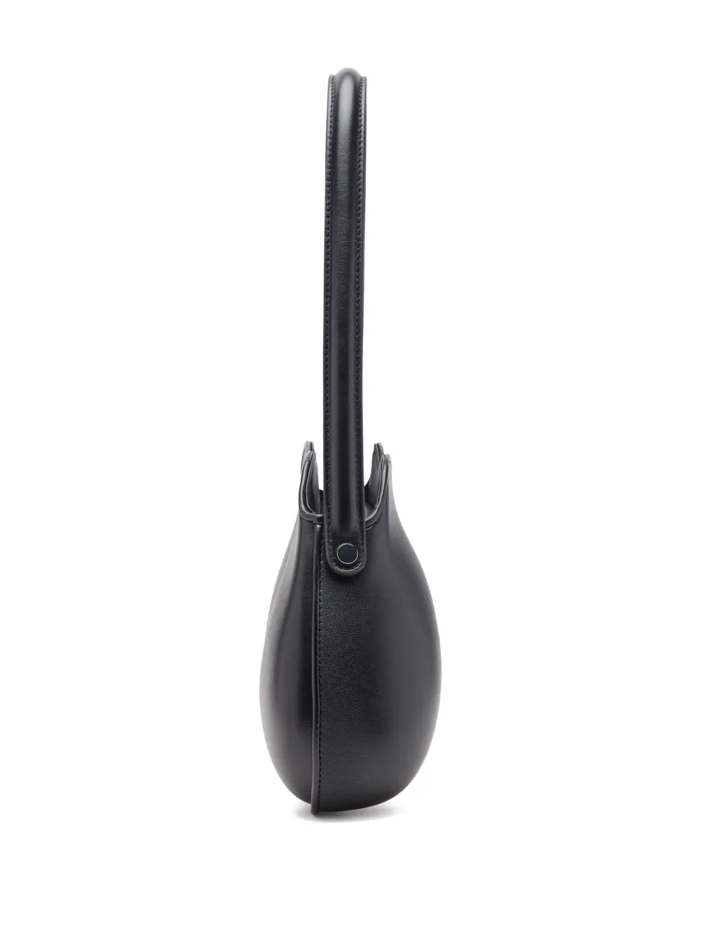 Diesel Double-d Curved Shoulder Bag In Black