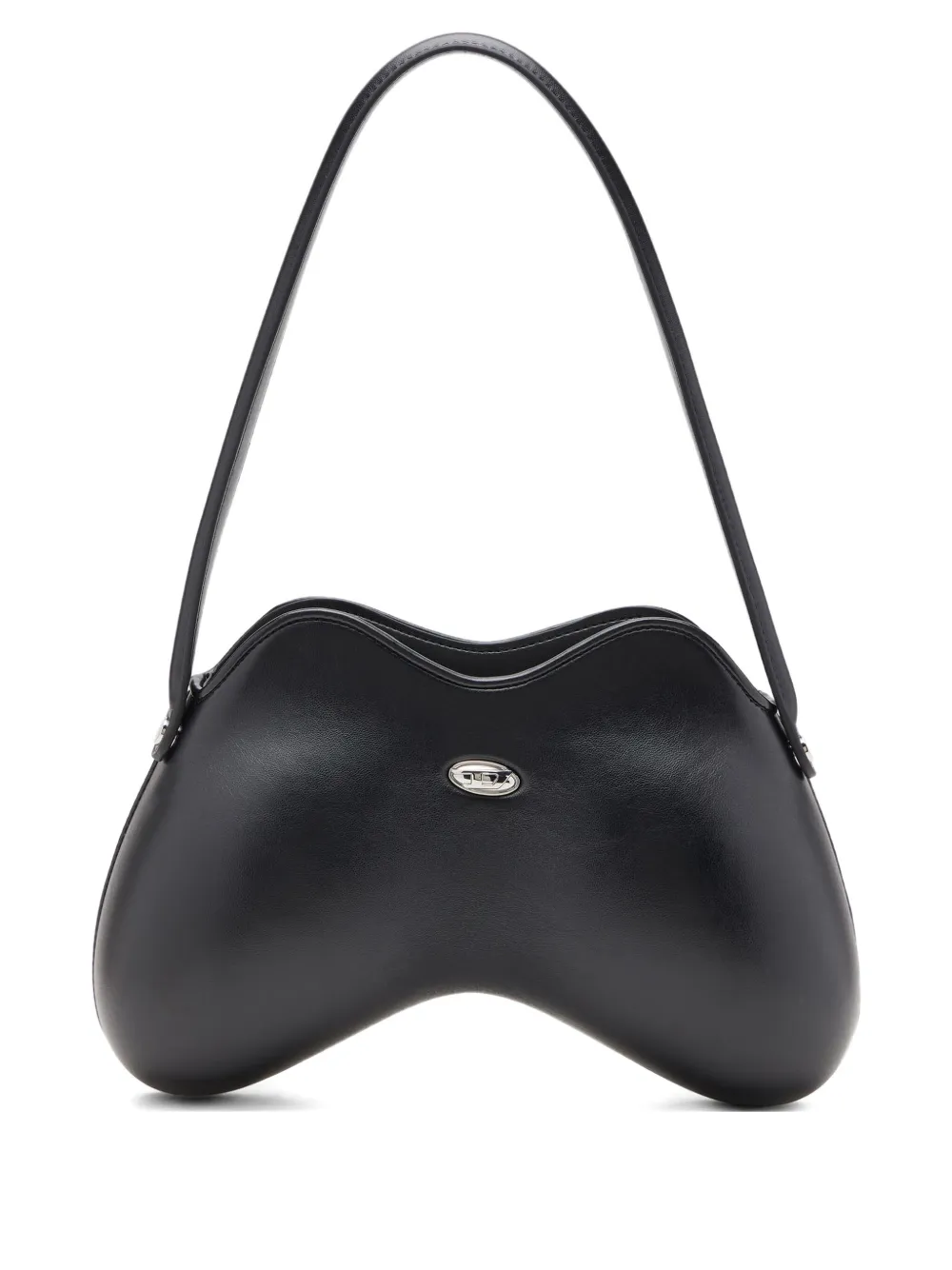 Diesel Double-D curved shoulder bag | Black | Image 1