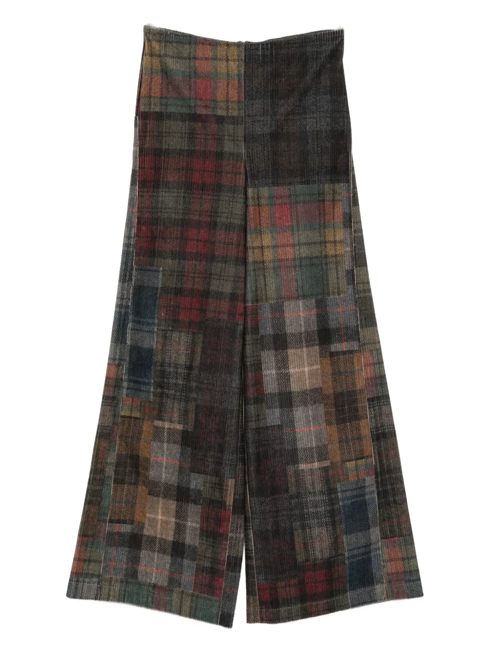 Bye Patchwork Design Trousers In Gray