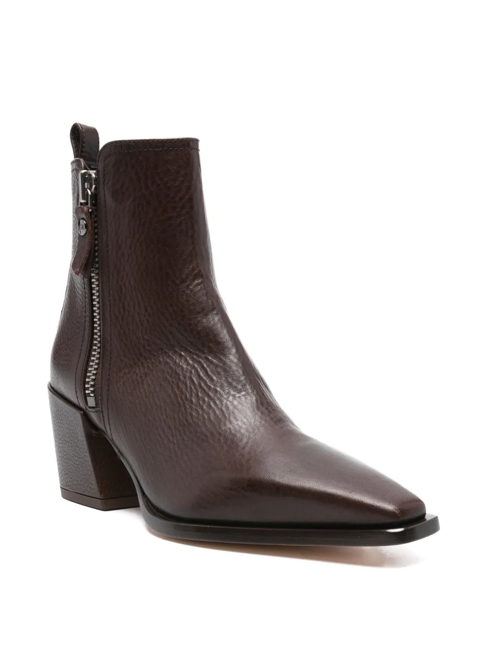 AGL 70mm Abigail block-heel ankle boots Brown