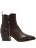 AGL 70mm Abigail block-heel ankle boots - Brown
