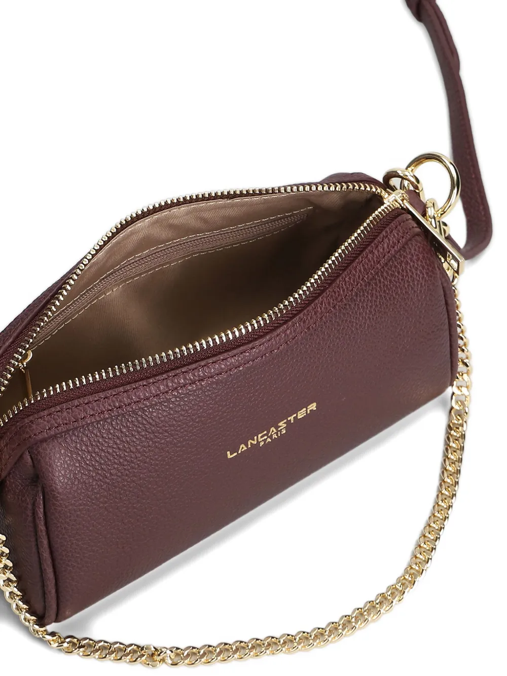 Lancaster Cylindrical Chain-strap Shoulder Bag In Red