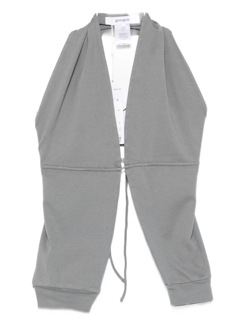 Gimaguas Tie-front Halter Top In Gray