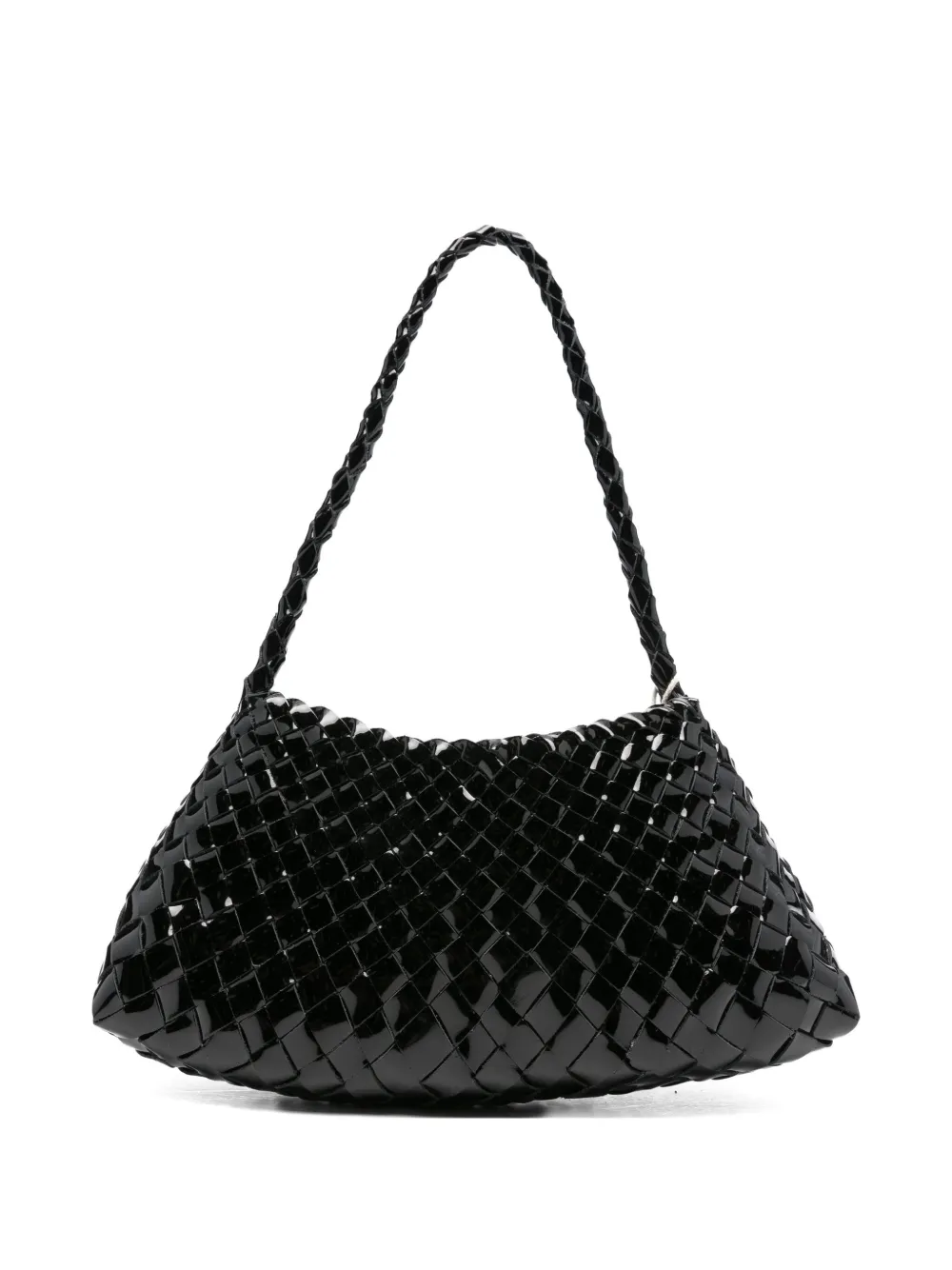 DRAGON DIFFUSION Rosanna woven-leather shoulder bag Zwart