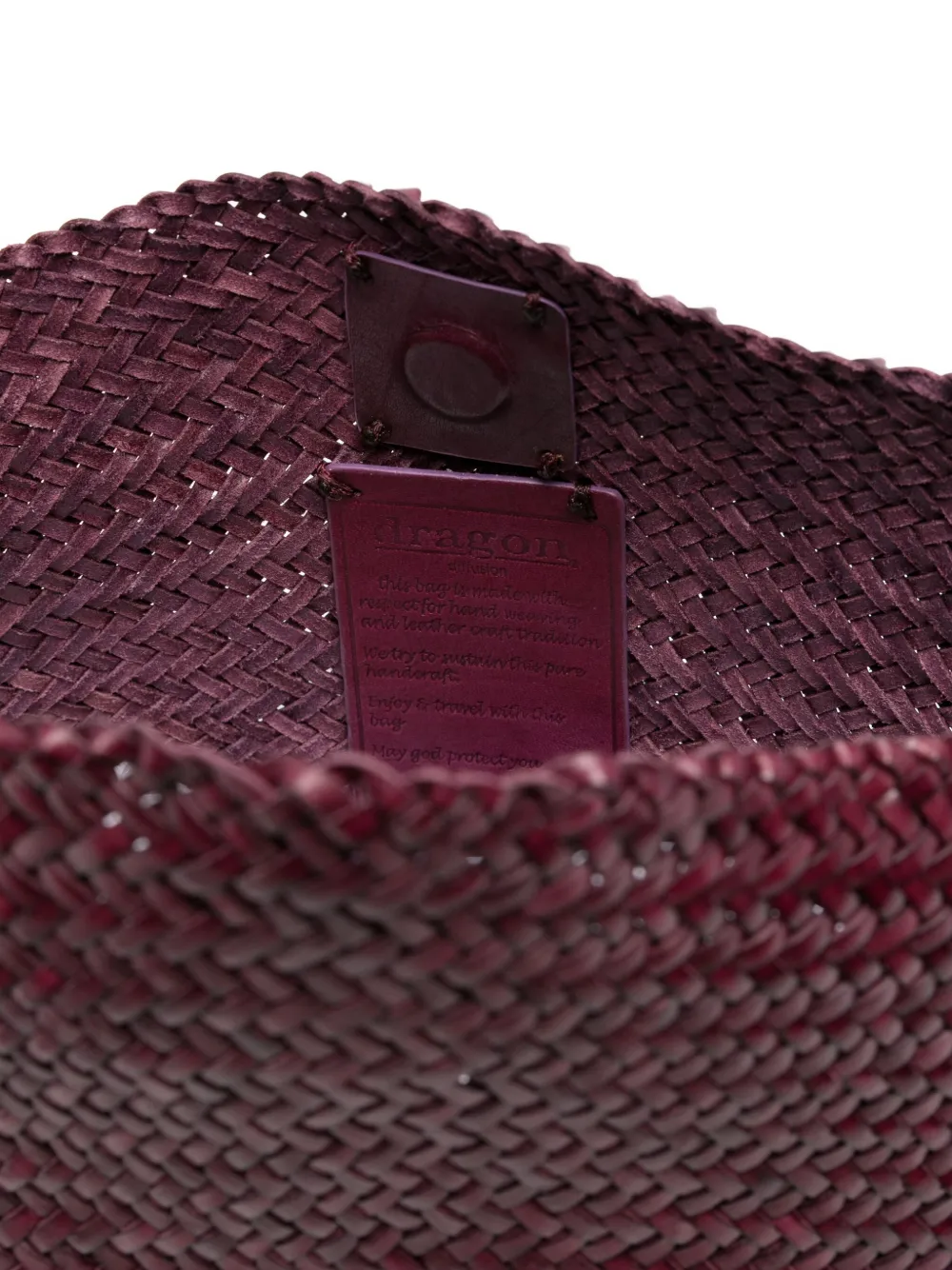 DRAGON DIFFUSION woven leather shoulder bag Paars