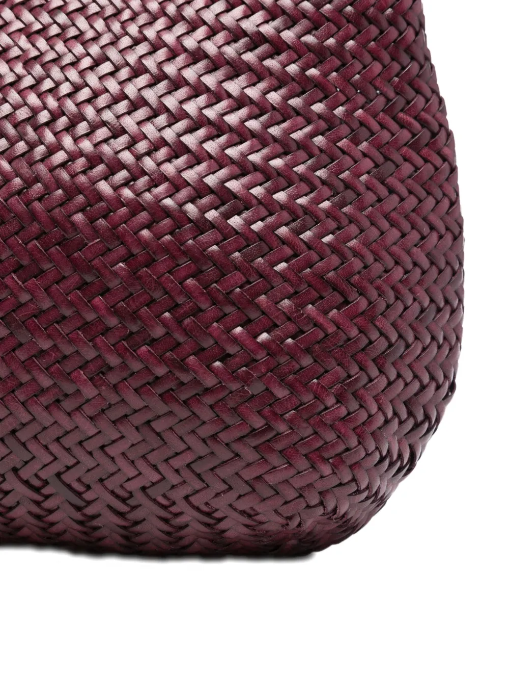 DRAGON DIFFUSION woven leather shoulder bag Paars