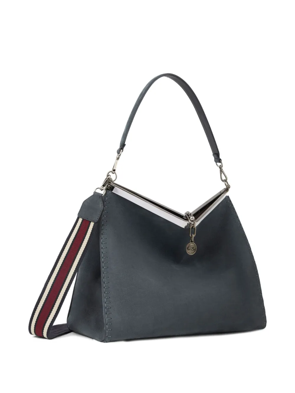 ETRO large Vela nubuck-leather tote bag Zwart