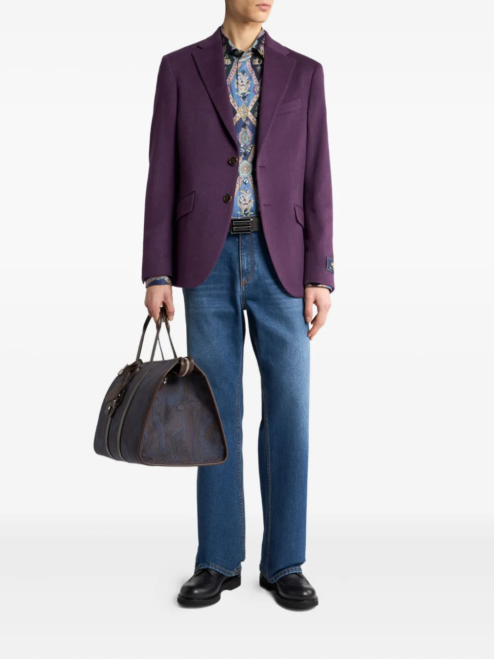 ETRO single-breasted blazer Paars