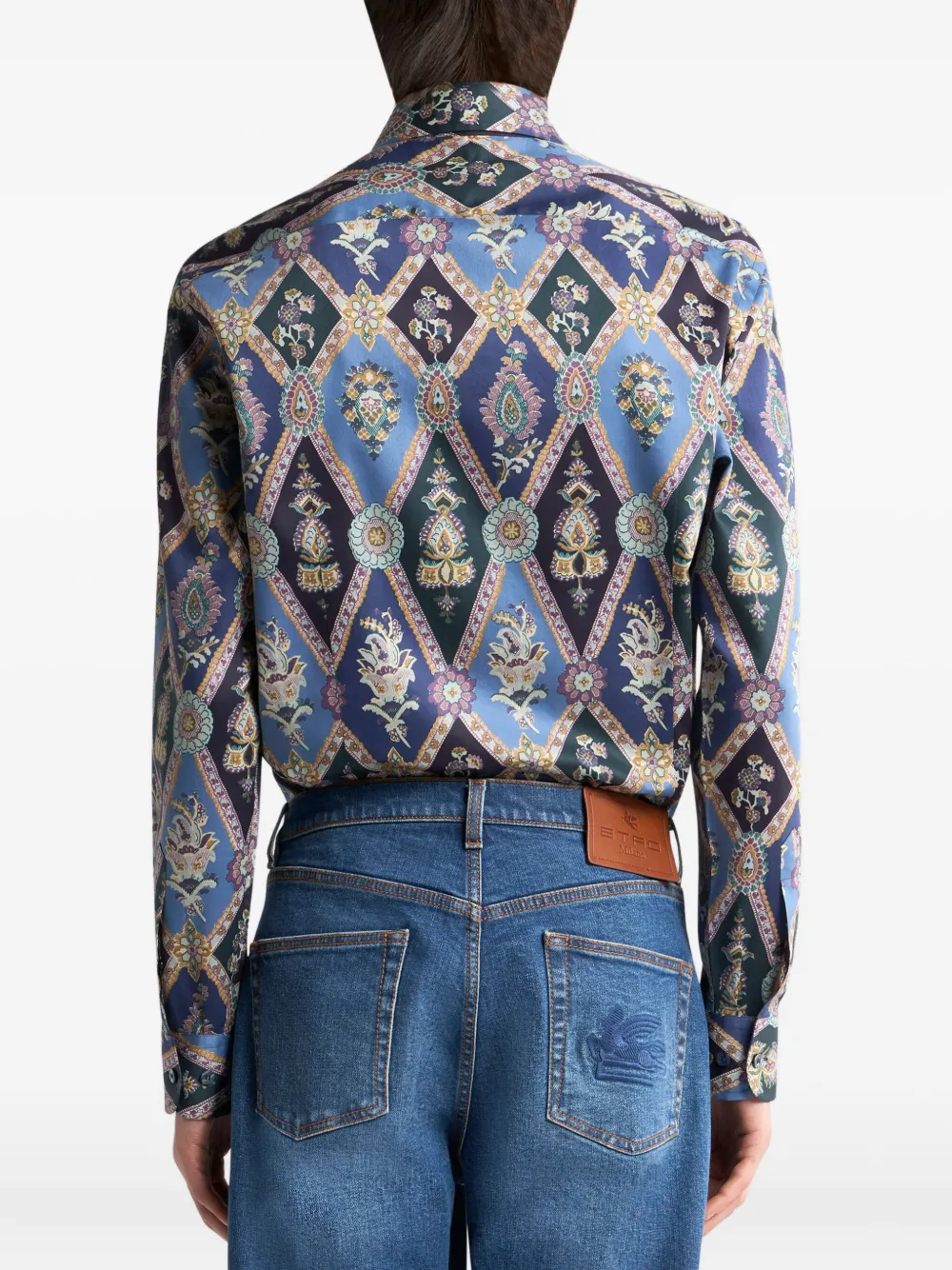 ETRO Overhemd met paisley-print Blauw