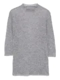 Seventy sparkle-embellished quarter-sleeve sweater - Grey