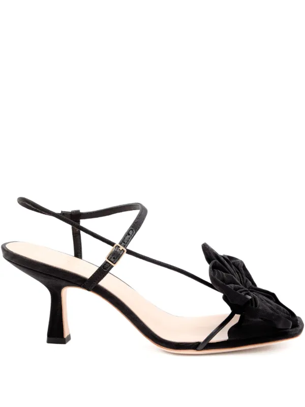 Loeffler Randall 70mm Frank flower-embellished Sandals Black