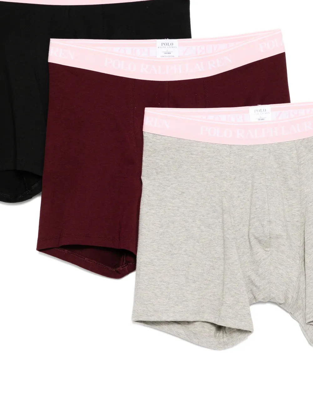 Polo Ralph Lauren Drie boxershorts met logoband Zwart