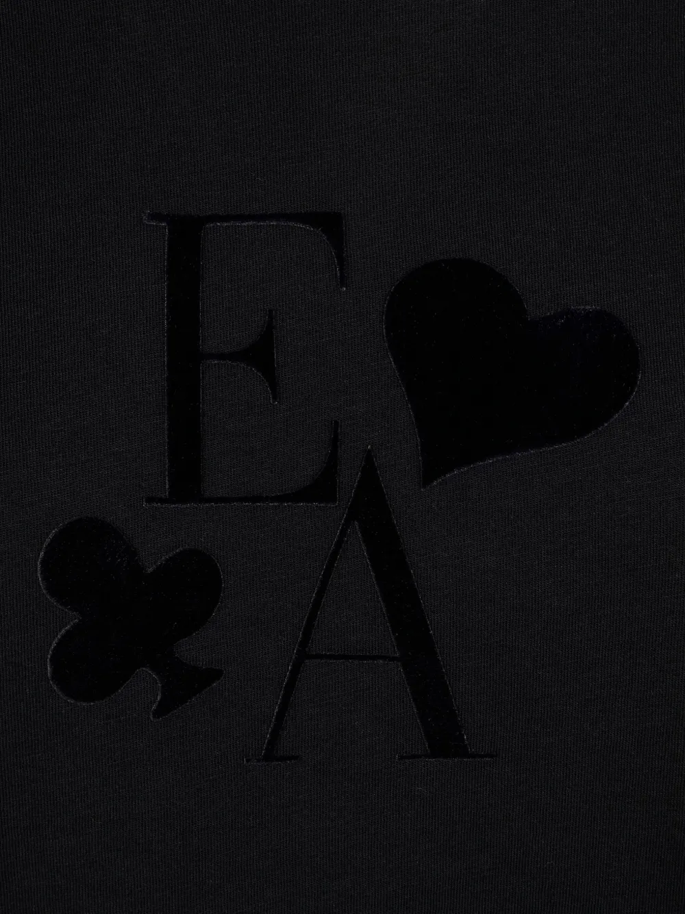 Emporio Armani T-shirt met logo-applicatie Zwart