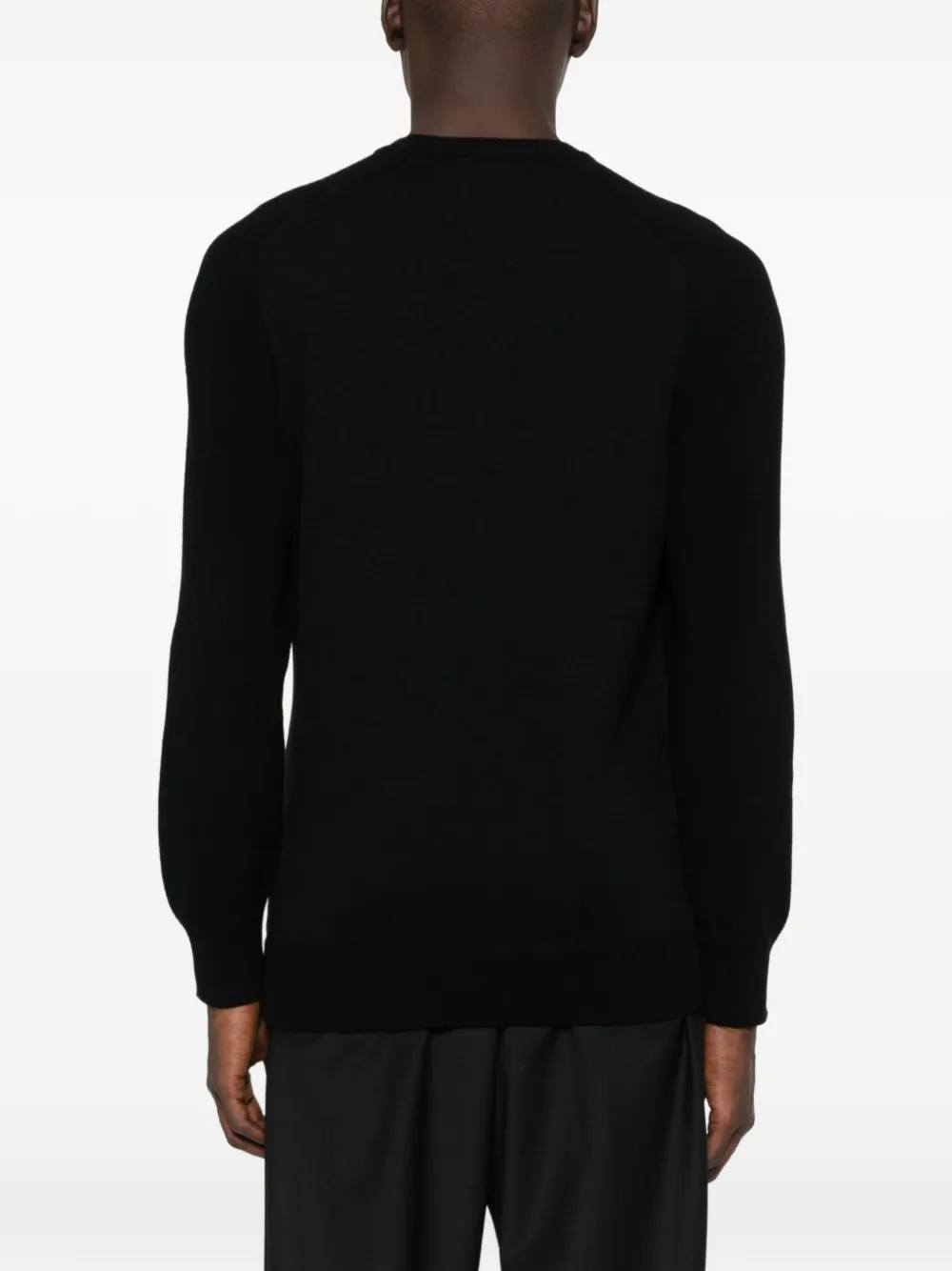 Fileria Ribbed Crew-neck Sweater In Black