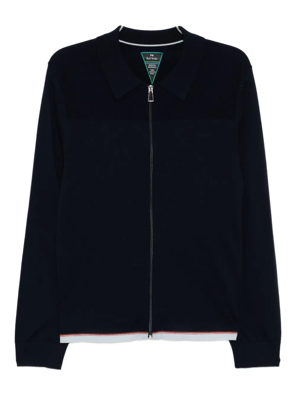 PS Paul Smith Vest van merinowol met rits Blauw