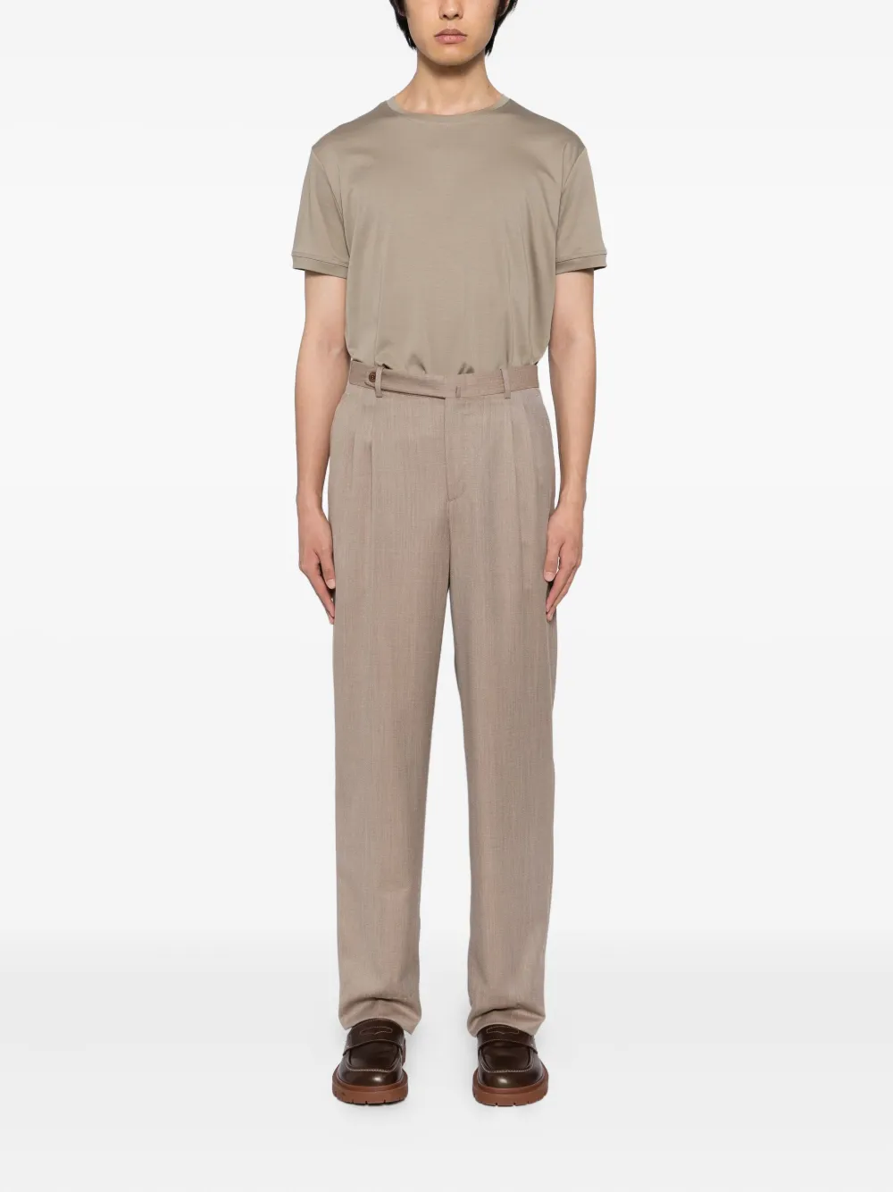 Raith Luxe Mercerized T-shirt In Brown