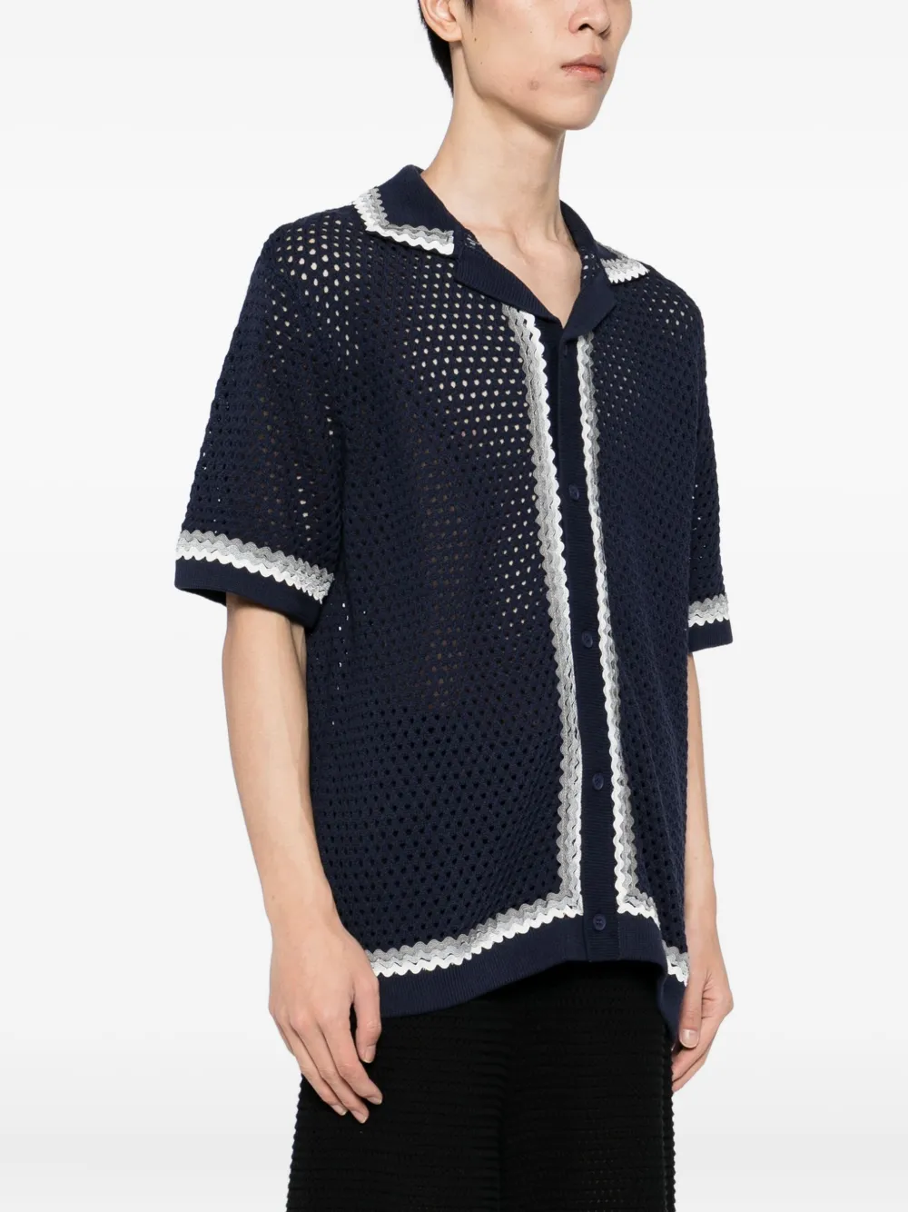 Raith Marconi-knit Shirt In Blue