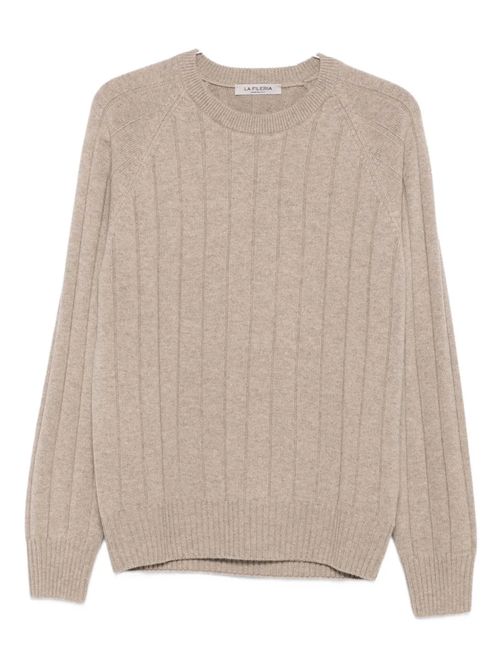 Fileria Ribbed Crew-neck Sweater In Brown