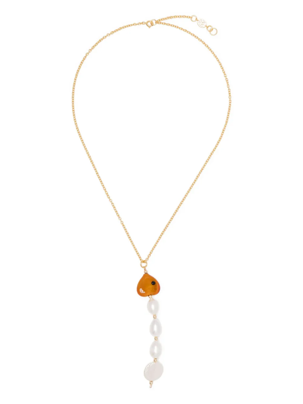 Sandralexandra Carpa Fish pearl chain necklace | Gold | Image 1