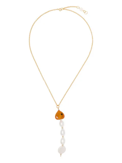 Sandralexandra Carpa Fish pearl chain necklace