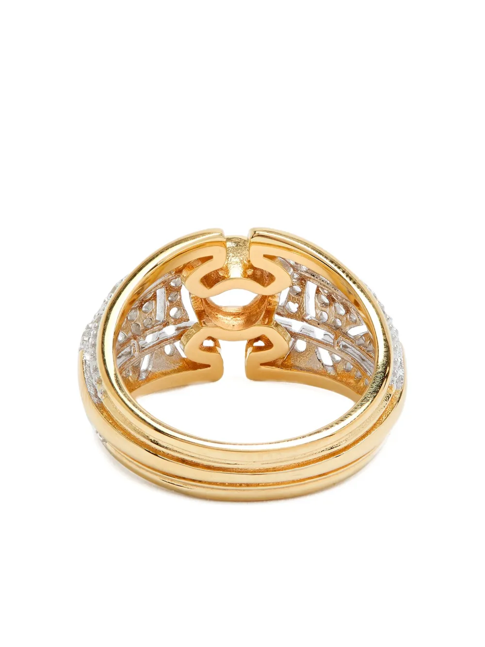 V Jewellery Chloe Geometric-pattern Ring In Gold