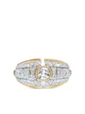 V JEWELLERY Chloe geometric-pattern ring - Gold