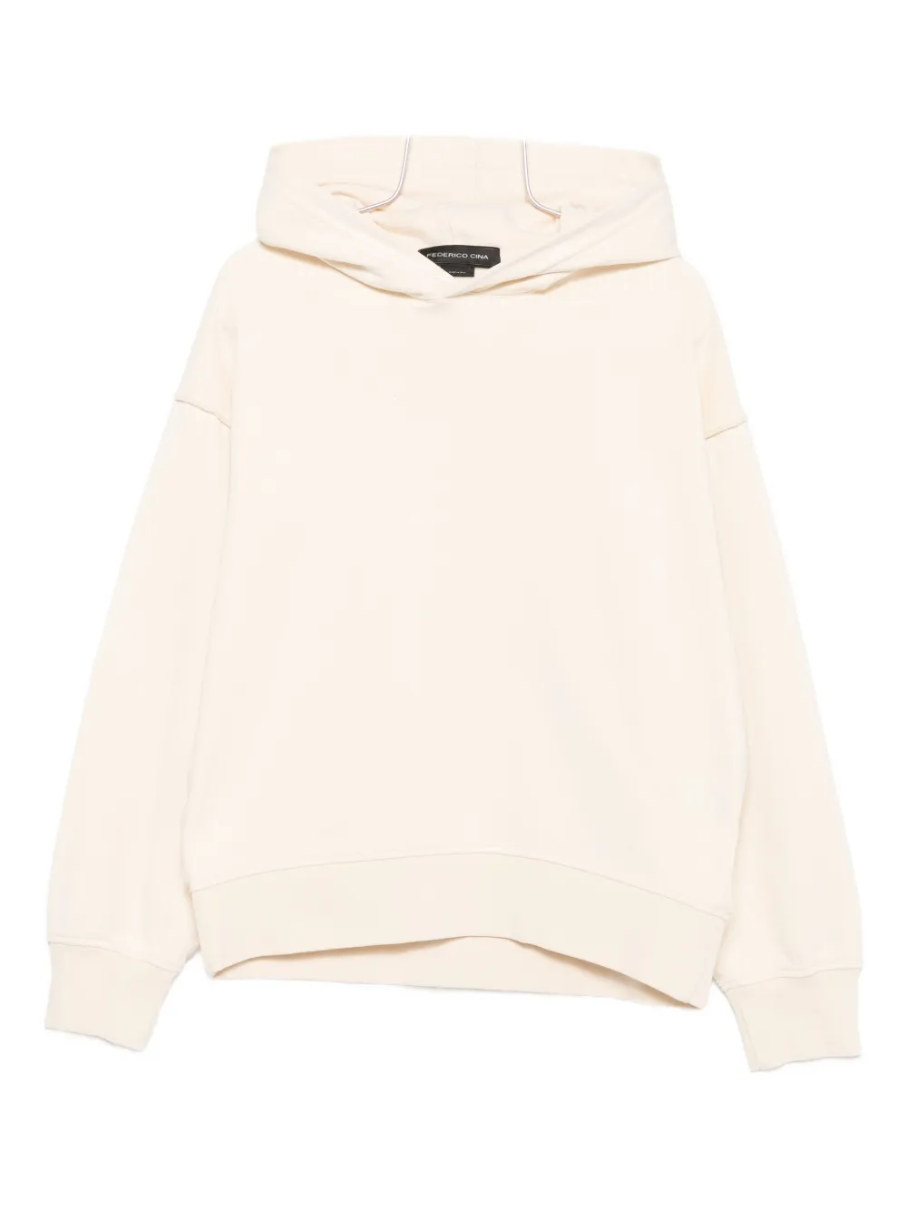 Federico Cina Cotton Hoodie In Gold