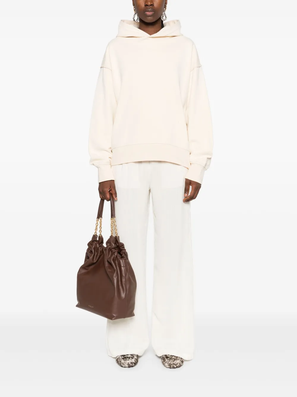 FEDERICO CINA Katoenen hoodie - Beige